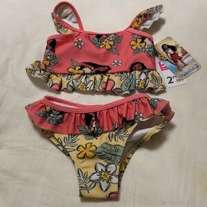 Disney Moana Kids Bikini - Pink and Yellow